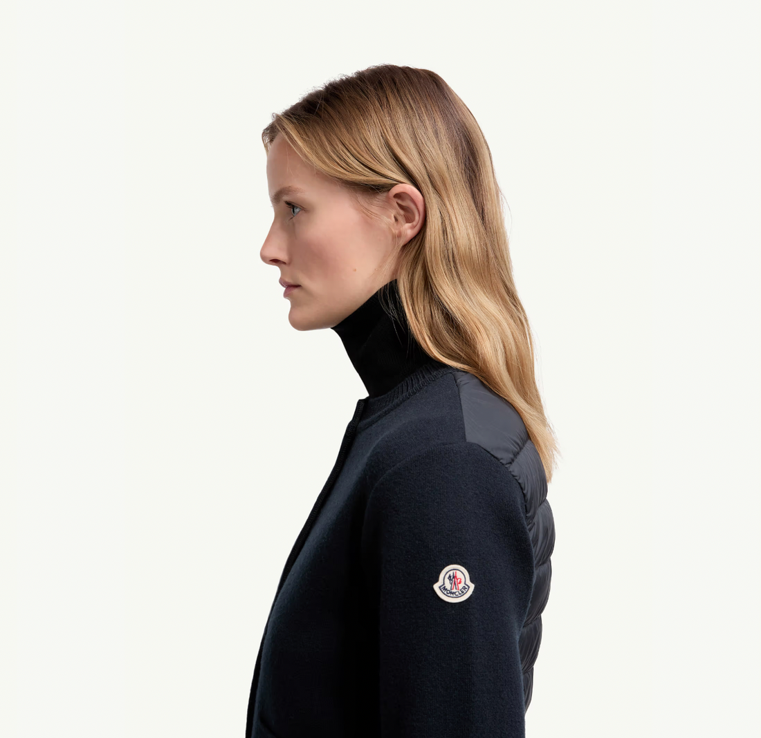 Moncler Down Padded Wool Cardigan Women