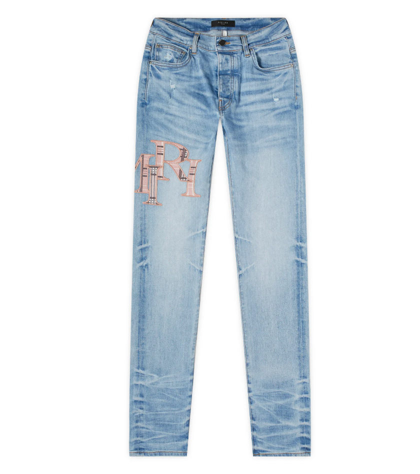 Amiri Staggered Plaid Jeans