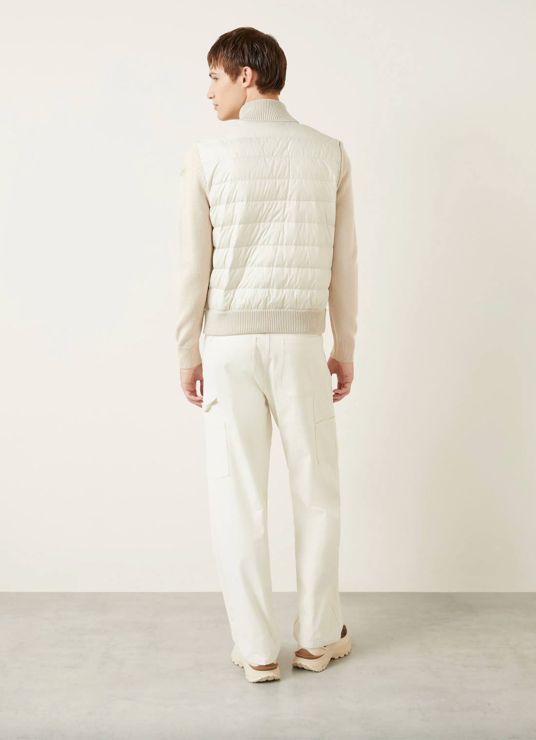 Moncler Down Cardigan Beige