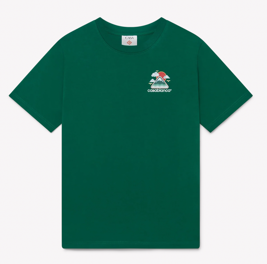 Casablanca Green Montagne Ondulee T-shirt