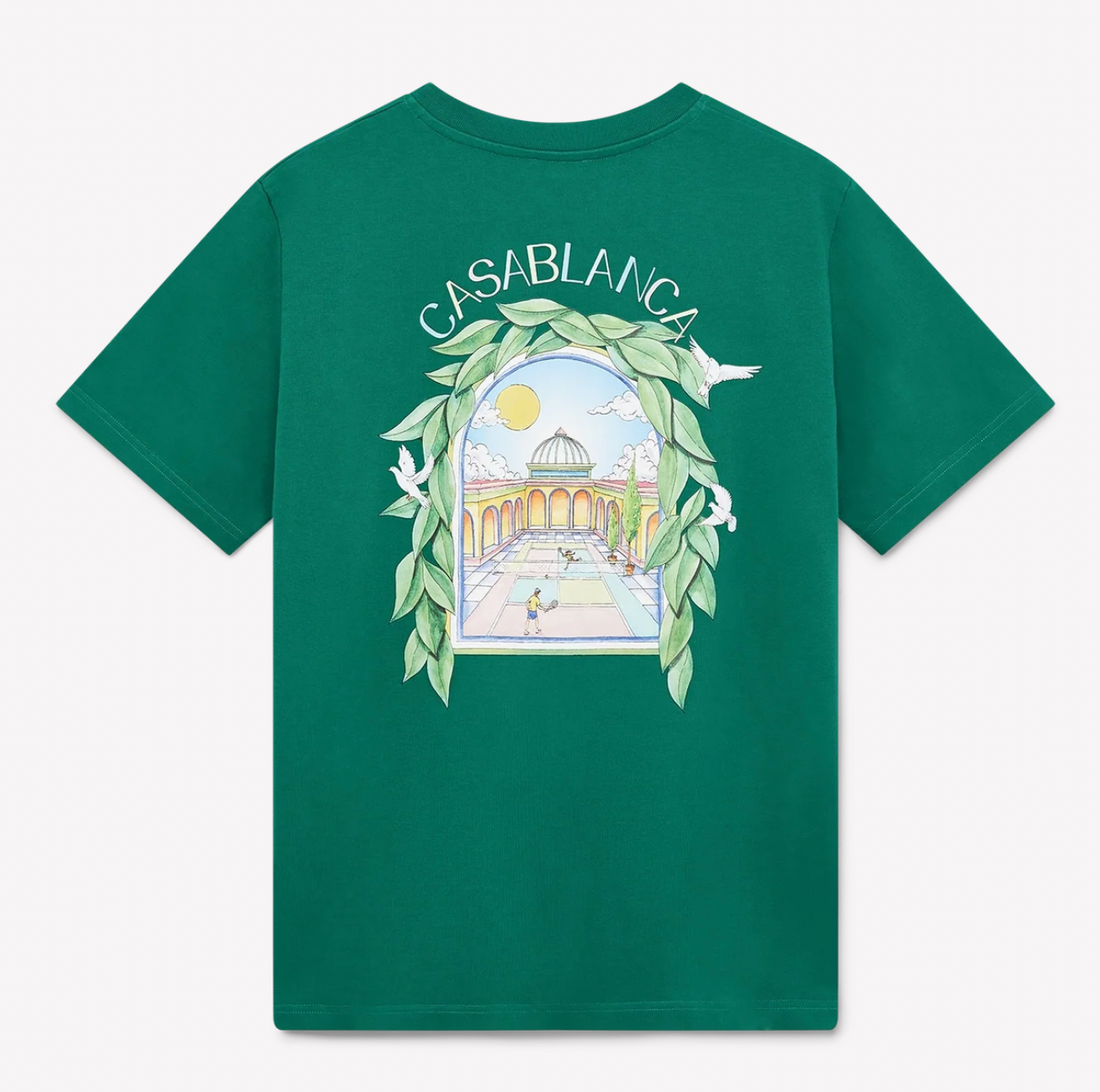 Casablanca Casa Larche Tennis T-Shirt Green