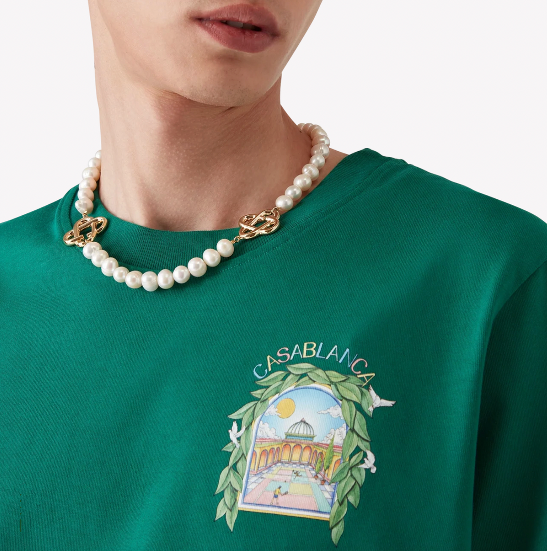 Casablanca Casa Larche Tennis T-Shirt Green