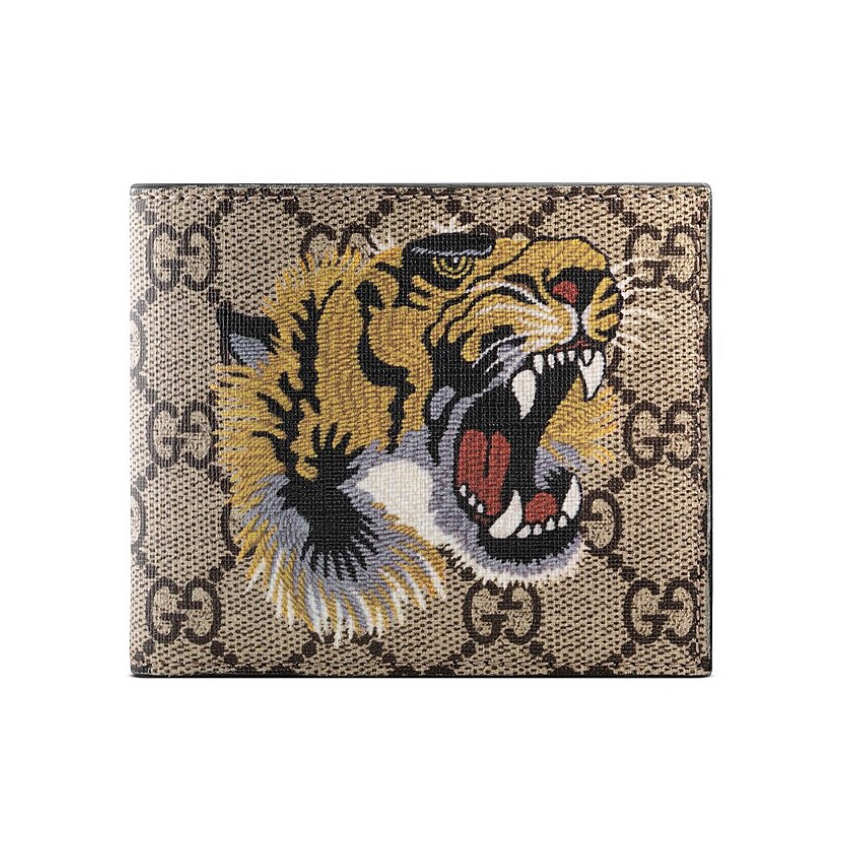 Gucci Bifold Wallet GG Supreme Tiger
