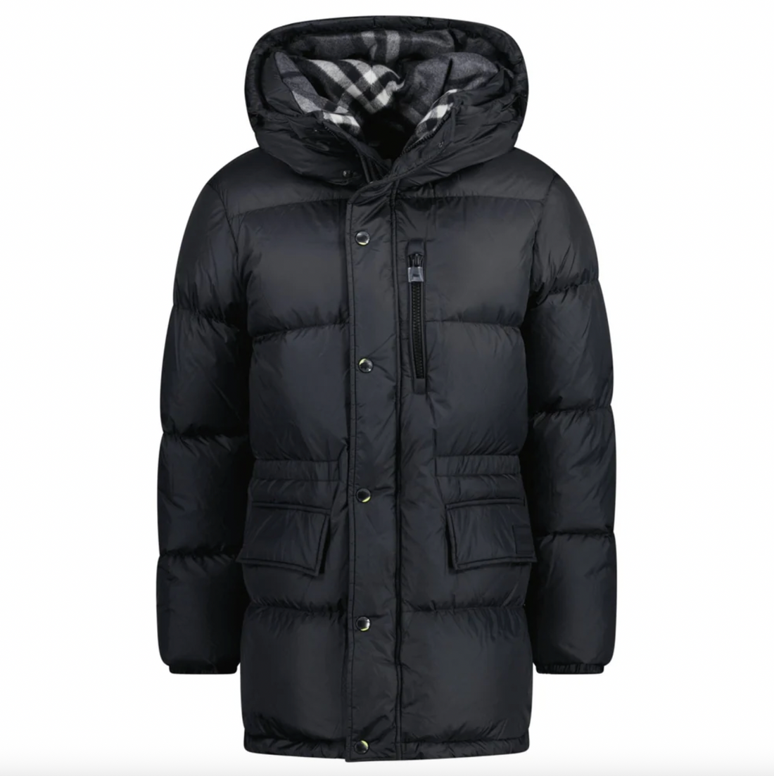 Burberry Haworth Check Detailed Down Jacket