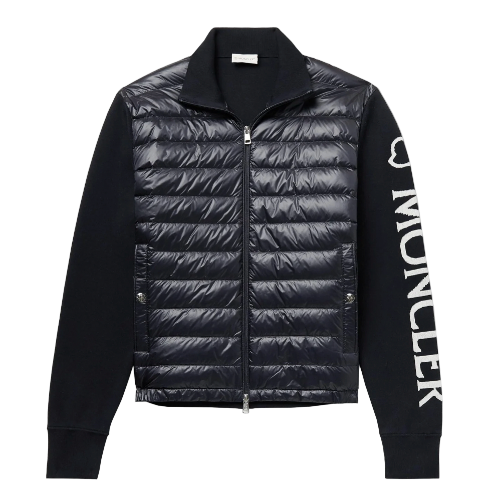 Moncler Logo Down Cardigan