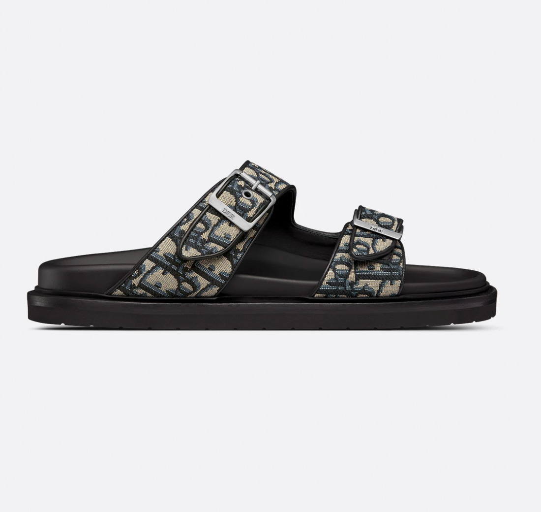 Dior Oblique Jacquard Aqua Sandals