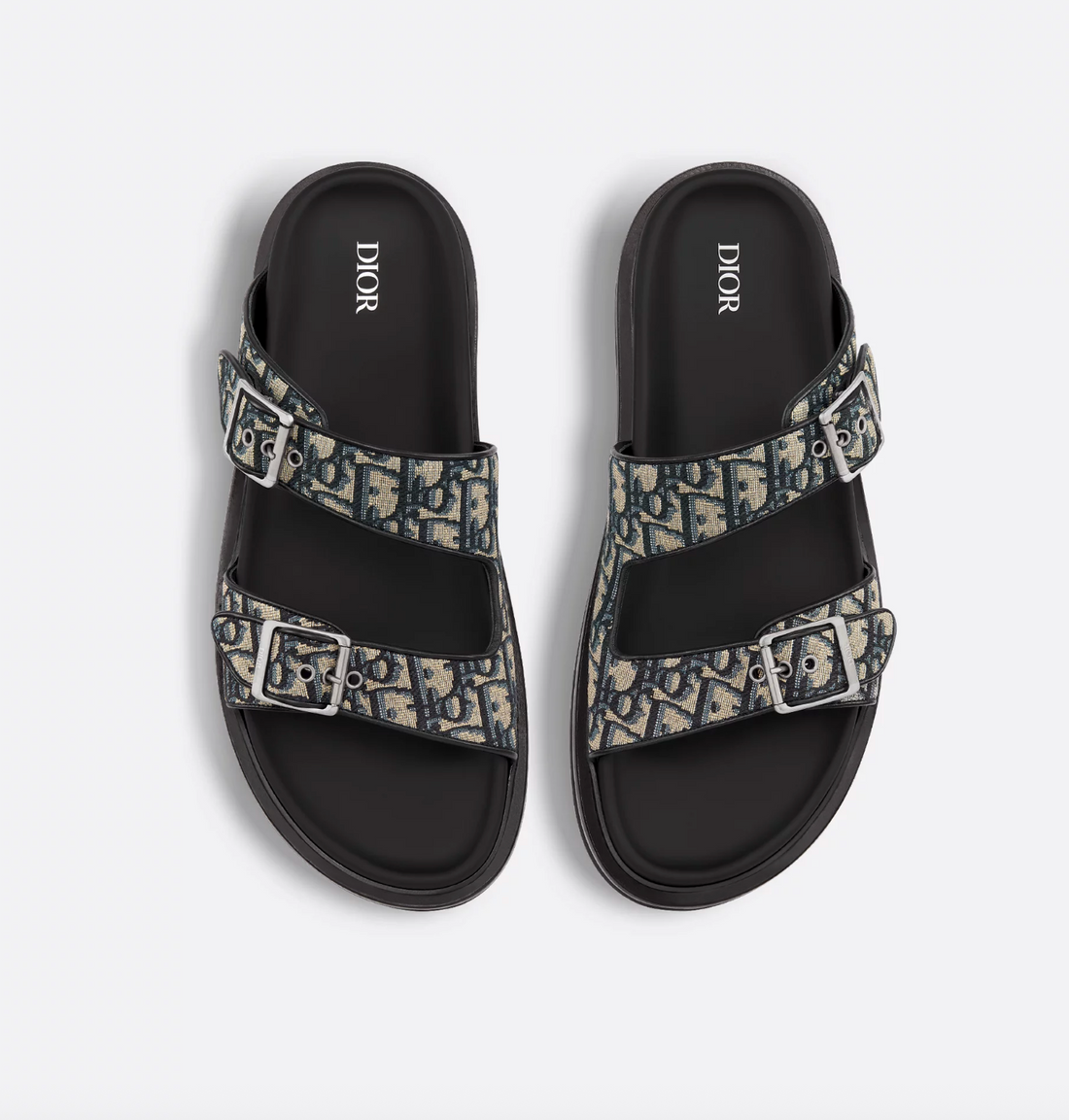 Dior Oblique Jacquard Aqua Sandals