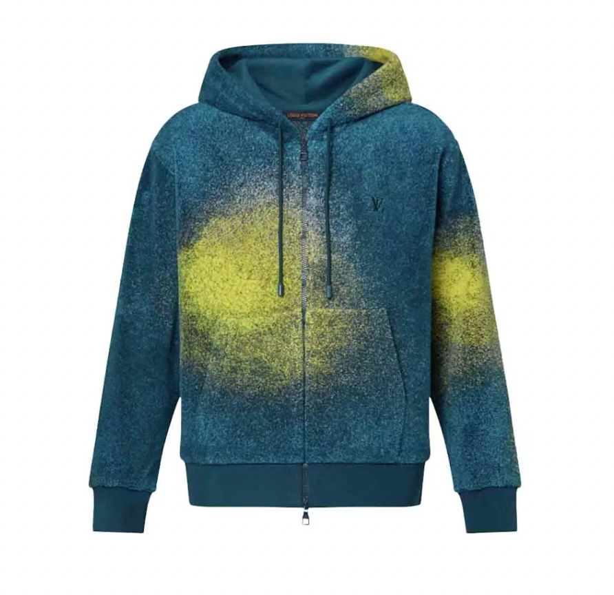 Louis Vuitton Sprayed Fleece Zip Hoodie