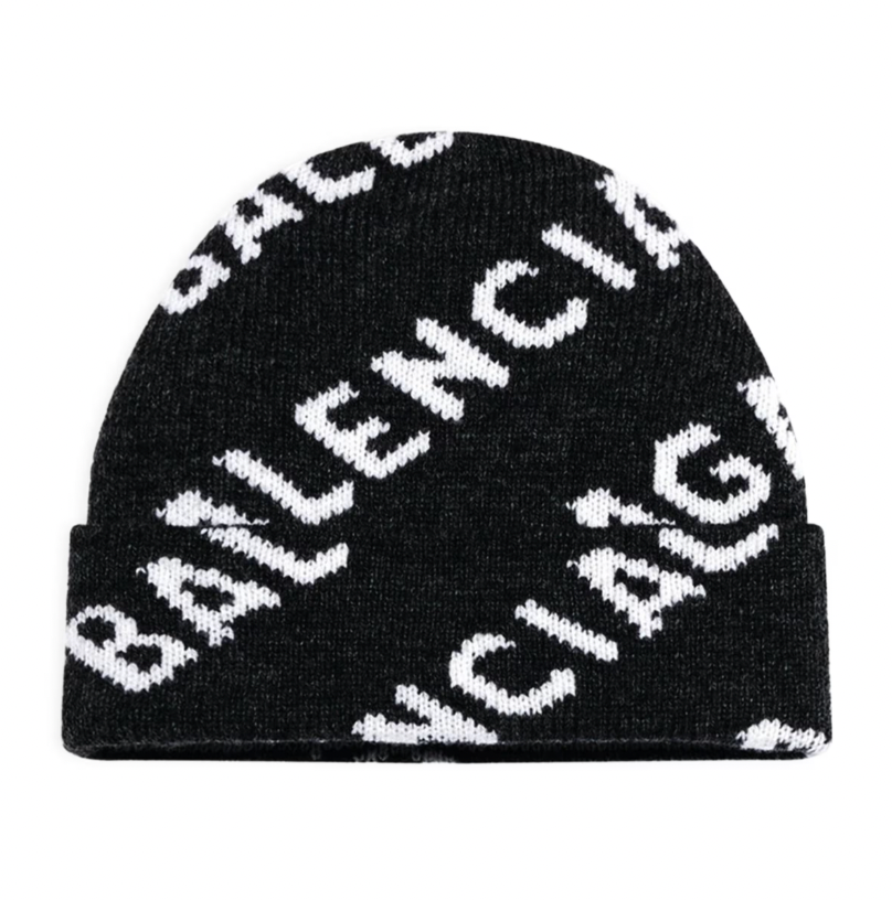 Balenciaga All Over Virgin Wool Beanie