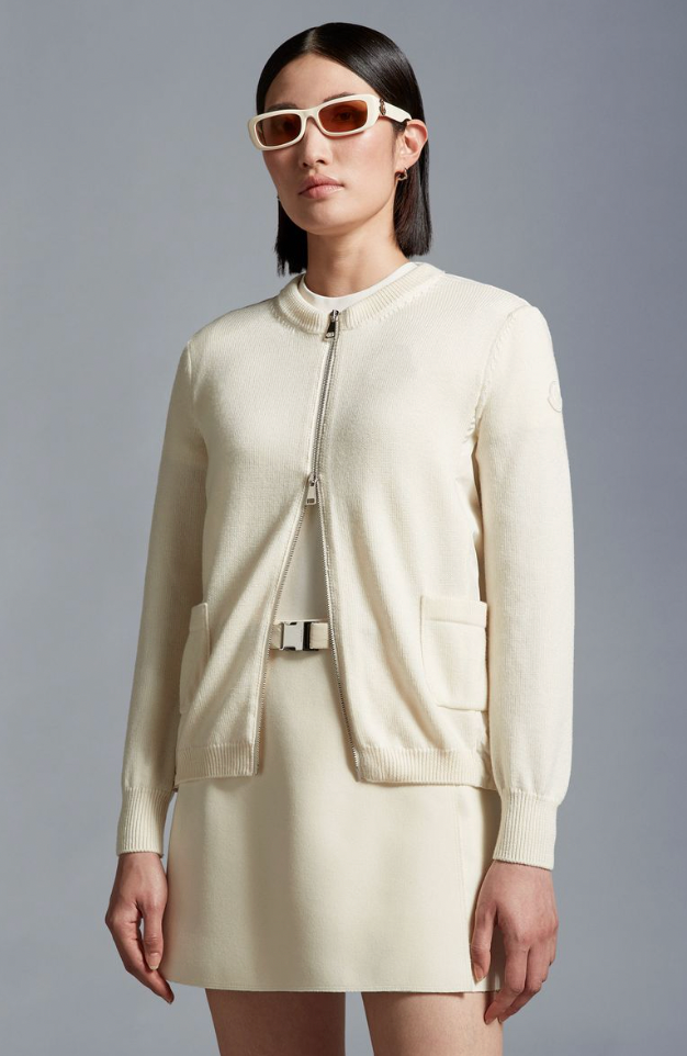 Moncler Zipped Wool Cardigan