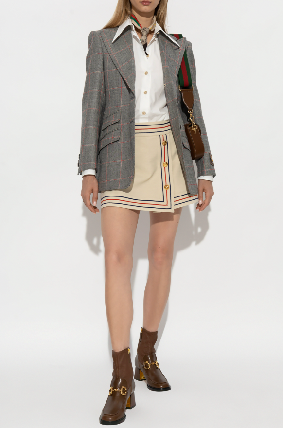 Gucci Belted Wool Blazer Jacket Women