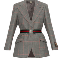 Gucci Belted Wool Blazer Jacket Women