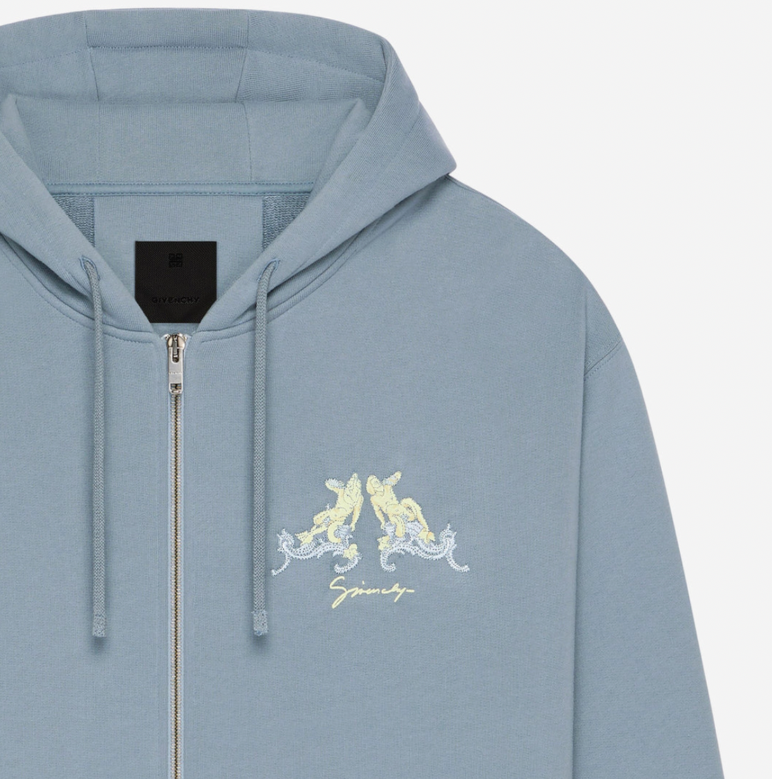 Givenchy Zip Embroidery Hoodie