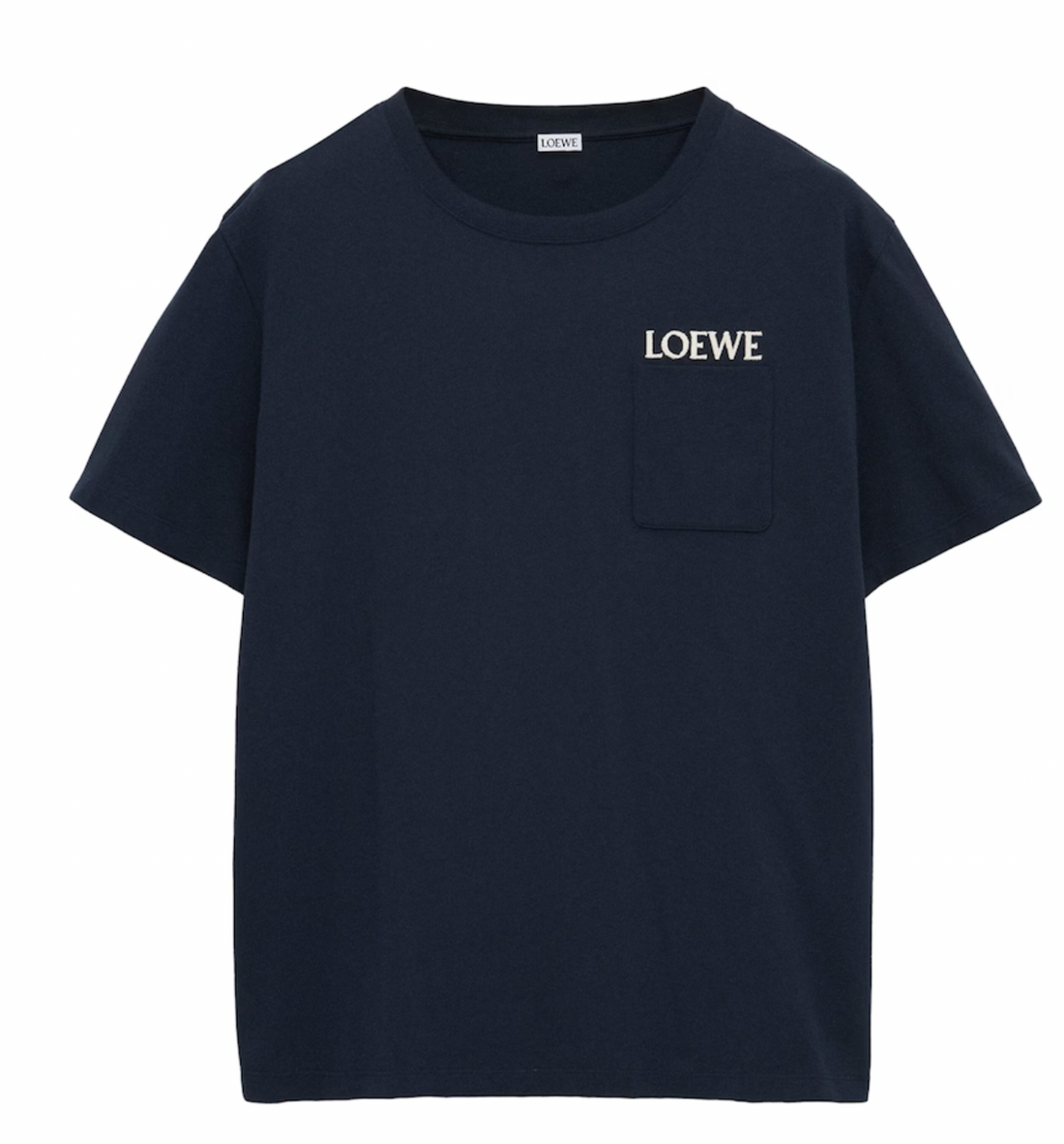 Loewe Logo Embroidery T-Shirt Navy