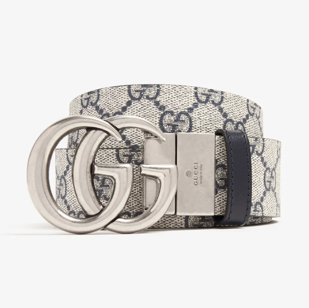 Gucci GG Reversible Marmont Belt Beige