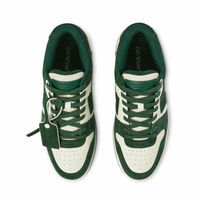 Off-White Out of office Leather Sneaker White Green Suede