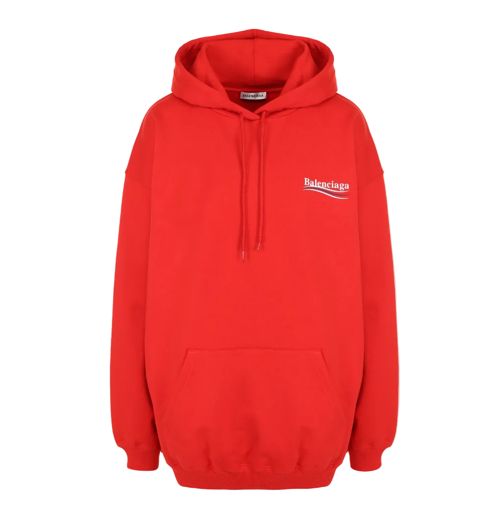Balenciaga Campaign Hoodie Red Large Fit