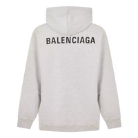Balenciaga Back Logo Hoodie Grey Medium Fit
