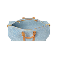 Louis Vuitton Keepall Bandouliere 45 Sky Blue Denim