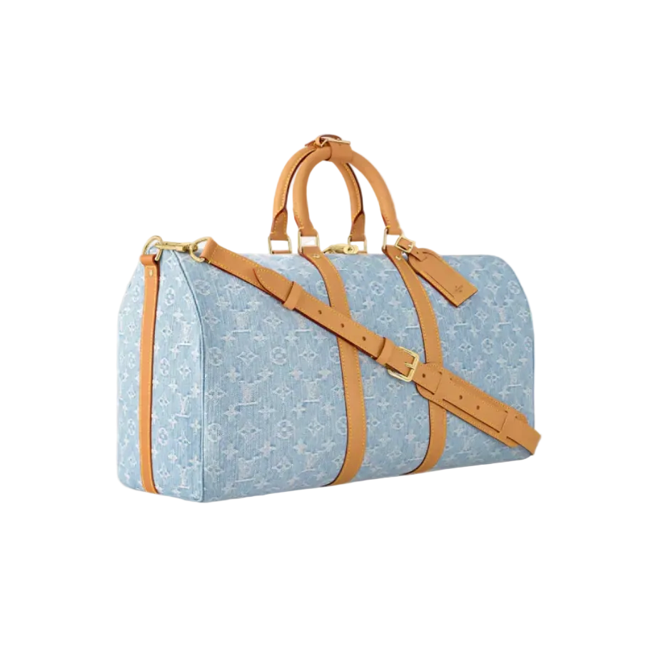 Louis Vuitton Keepall Bandouliere 45 Sky Blue Denim