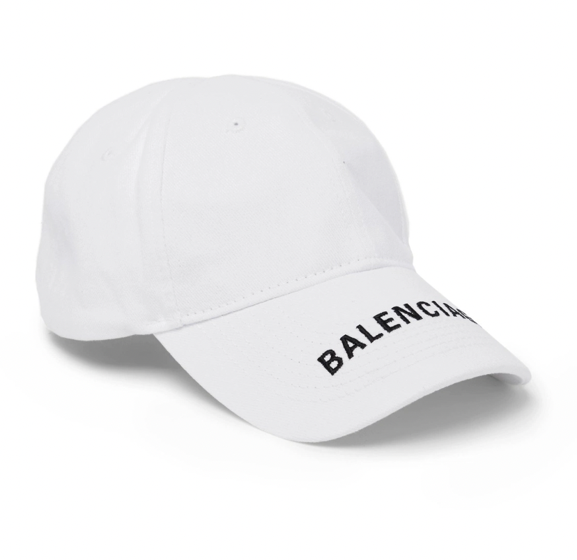 Balenciaga Logo Baseball Cap White