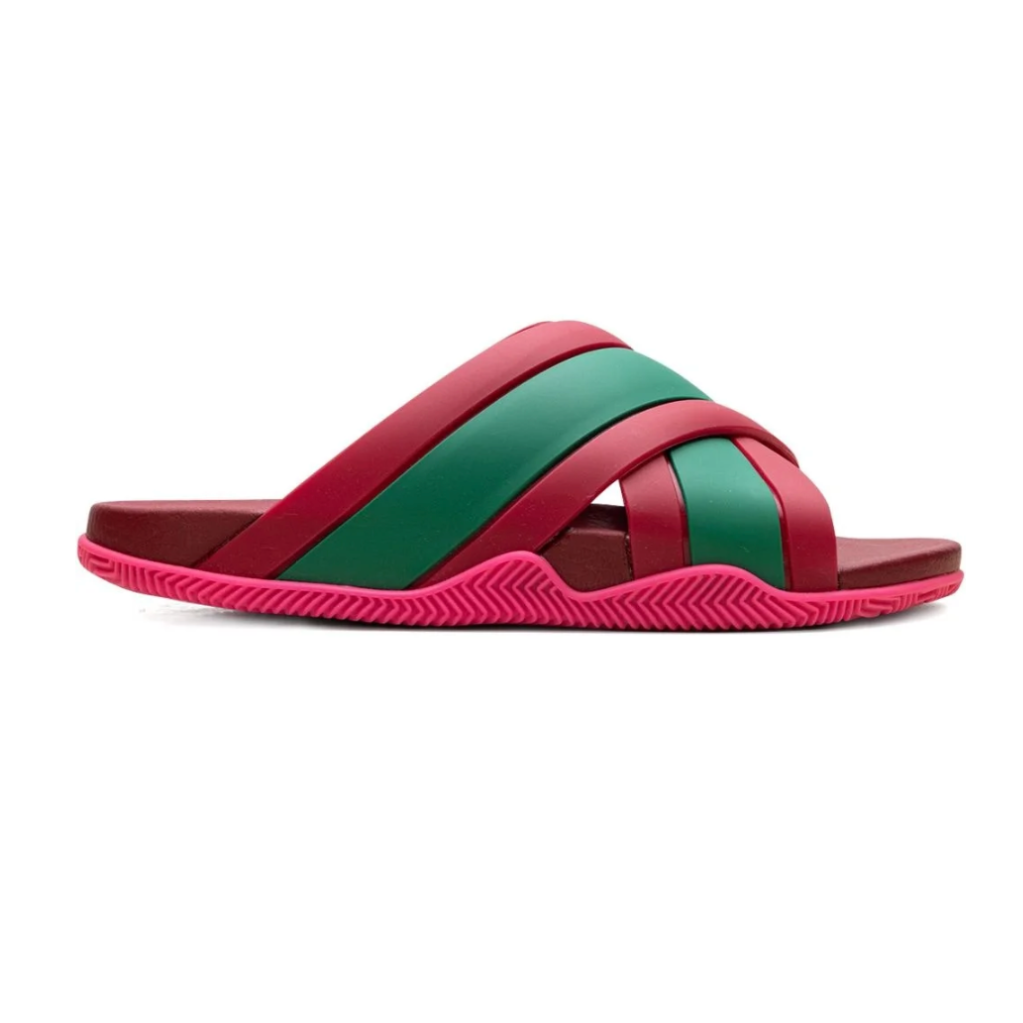 Gucci Web Rubber Slides Women