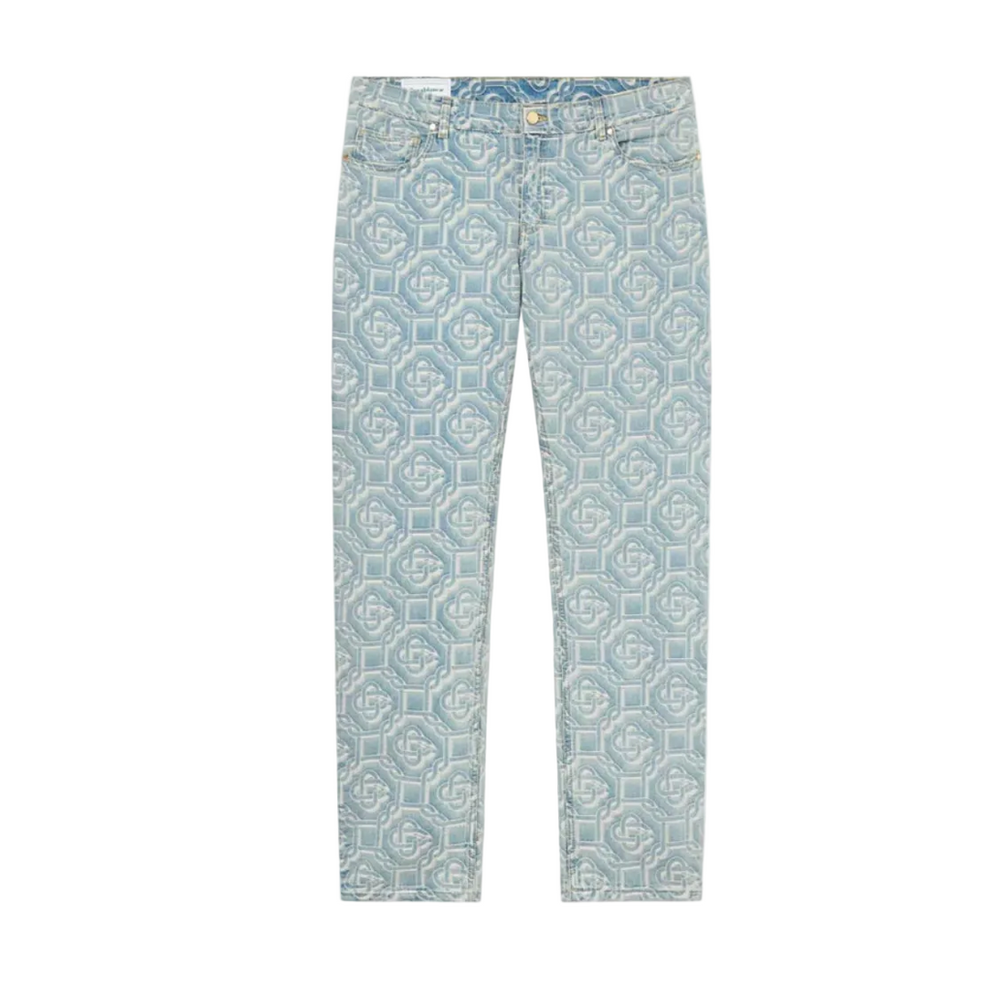Casablanca Monogram Bleached Jeans