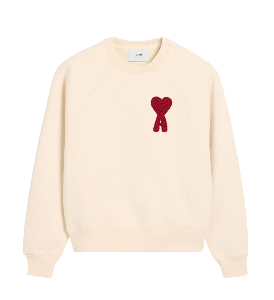 Ami Sweatshirt De Coeur Rouge Patch
