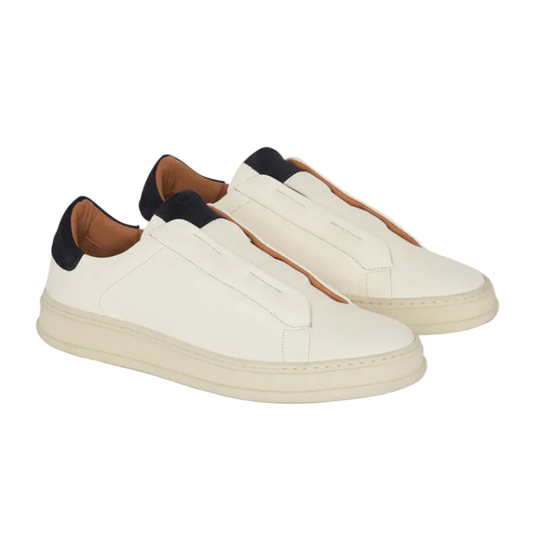 Kiton Leather Slip On Sneakers