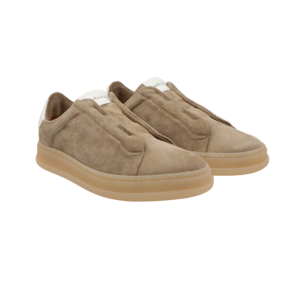 Kiton Suede Slip On Sneakers