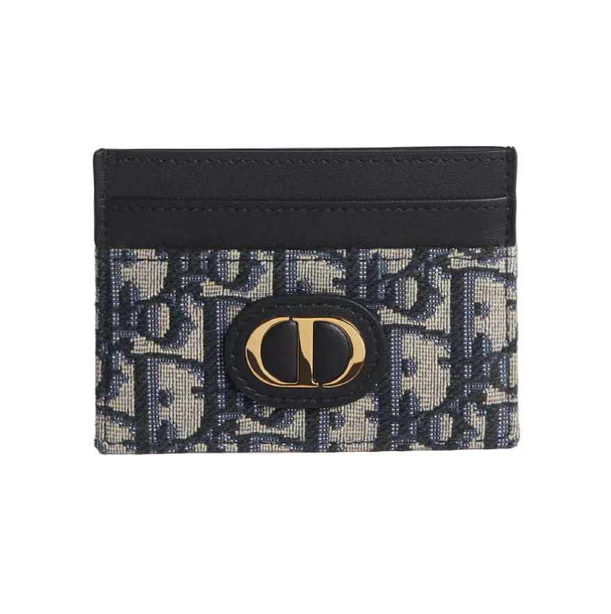 Dior 30 Montaigne Oblique Card Holder CD signature on the front