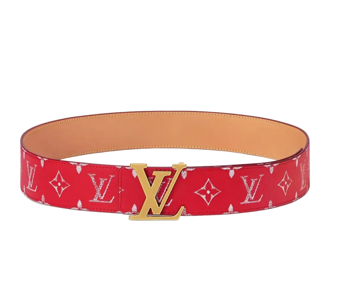 Louis Vuitton Reversible Buckle Belt Red
