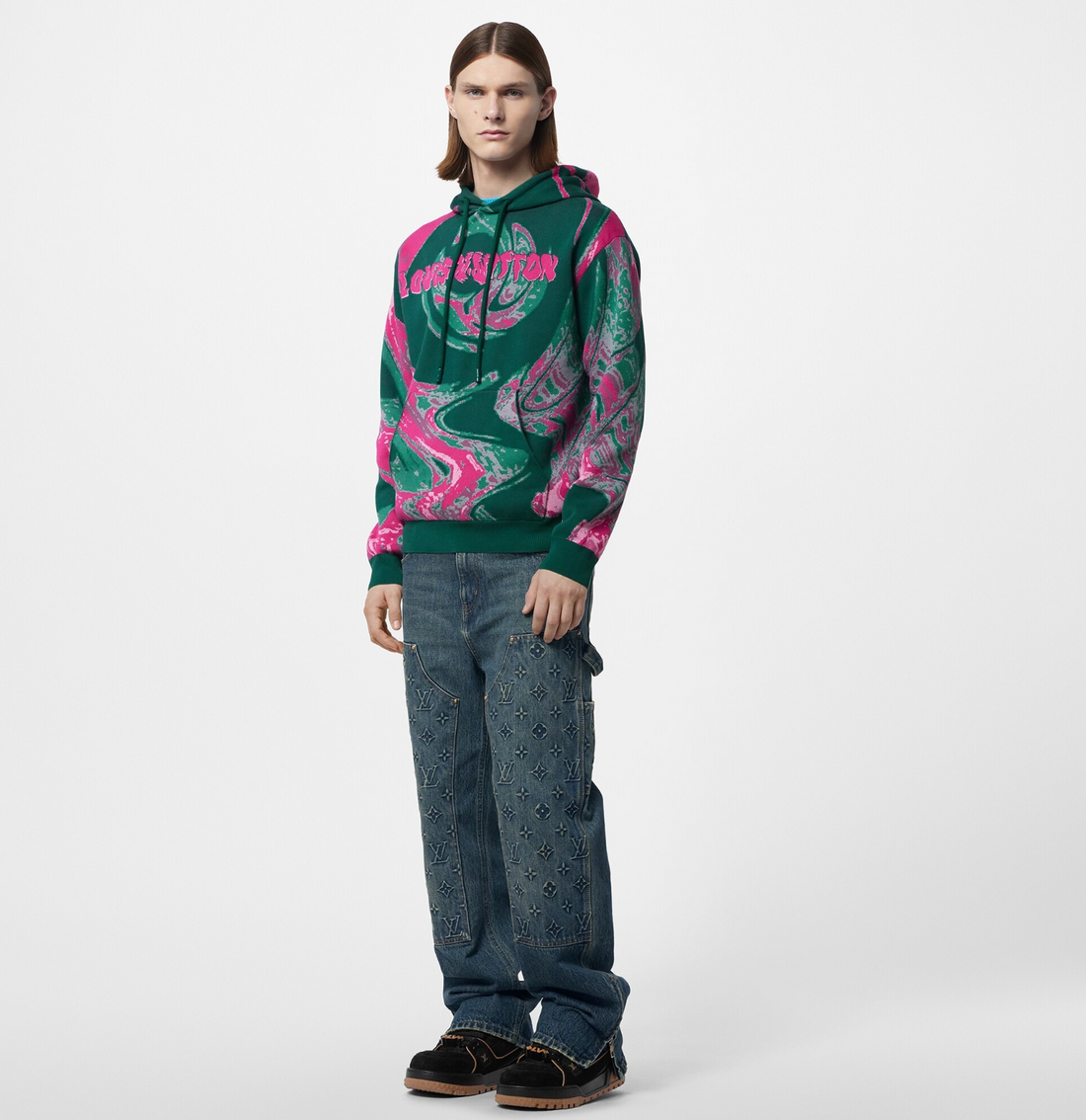 Louis Vuitton Swirl Logo Hoodie