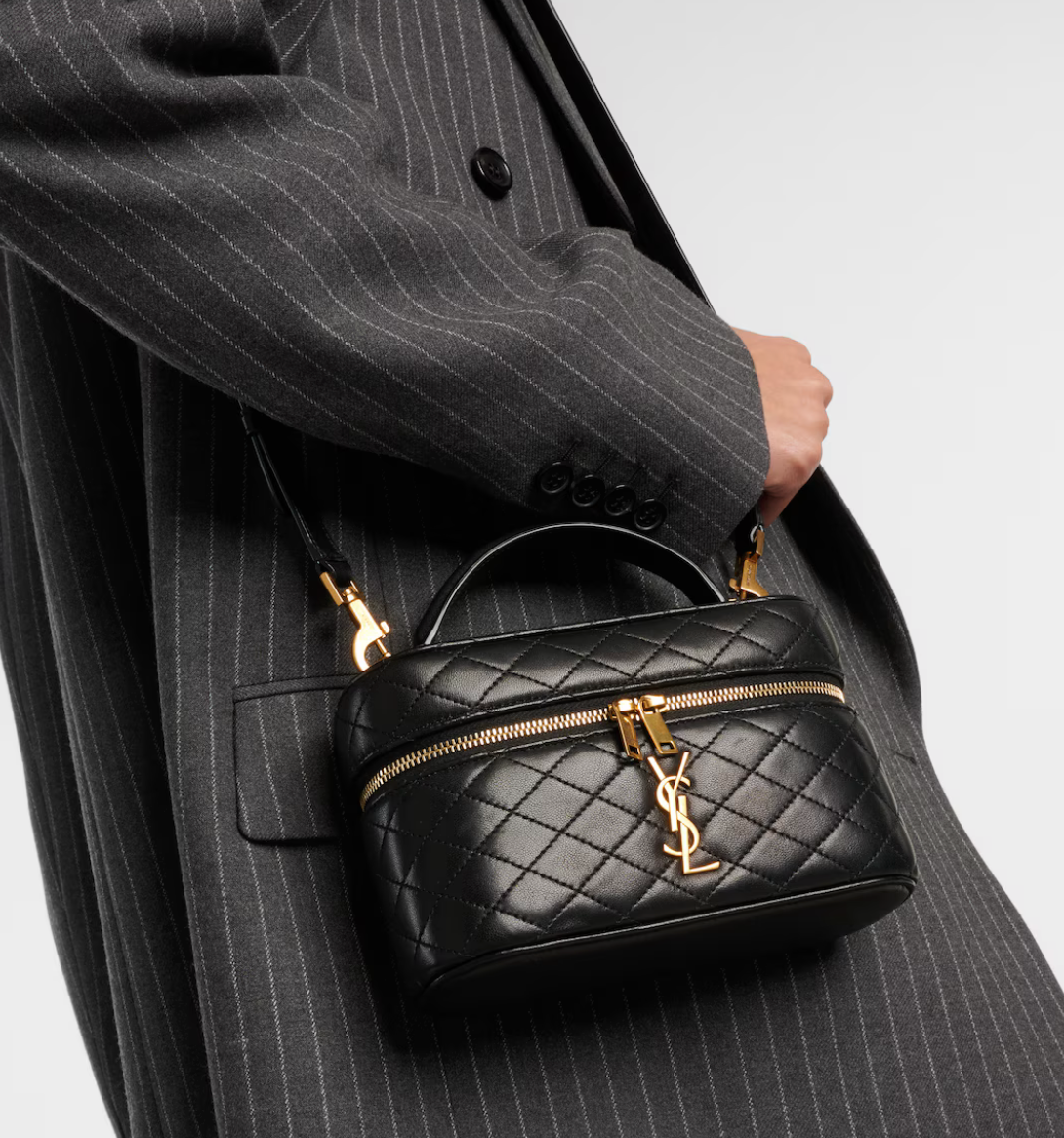 Saint Laurent Gaby Vanity Quilted Leather Bag