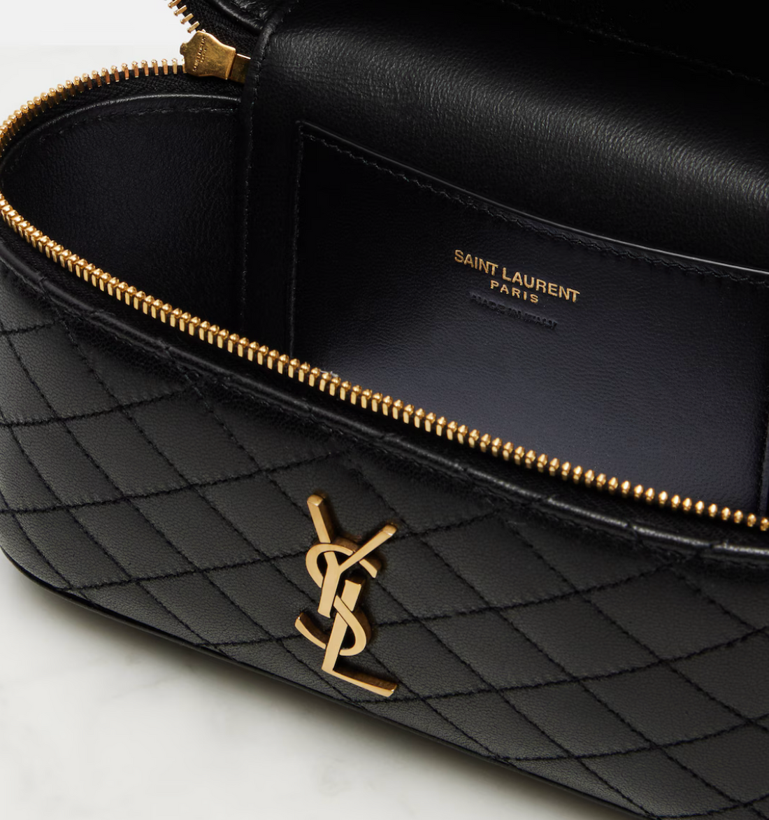 Saint Laurent Gaby Vanity Quilted Leather Bag