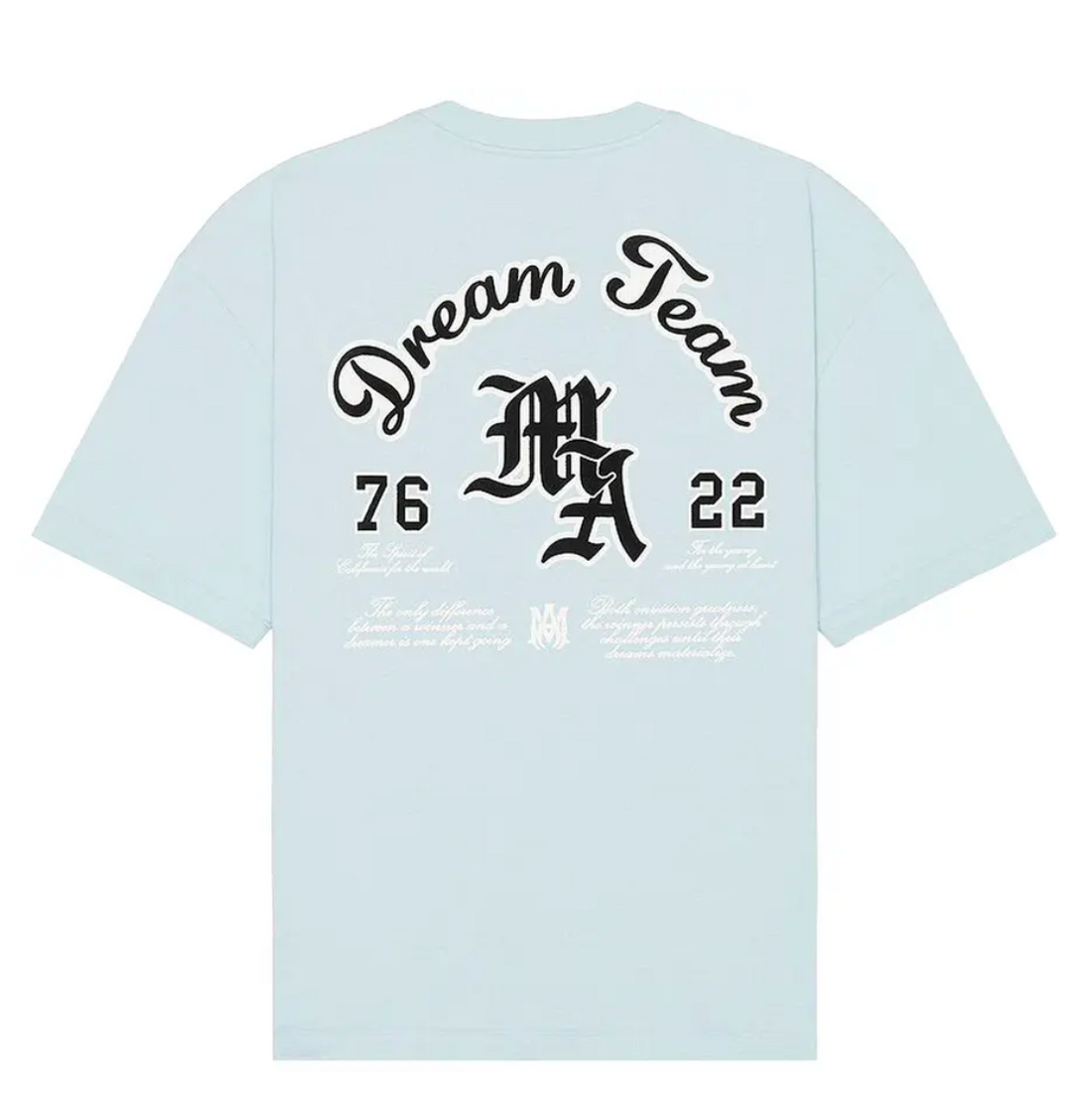 Amiri Dream Team Oversized Tee Cerulean