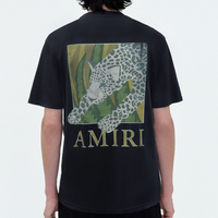 Amiri Leopard Tee Black
