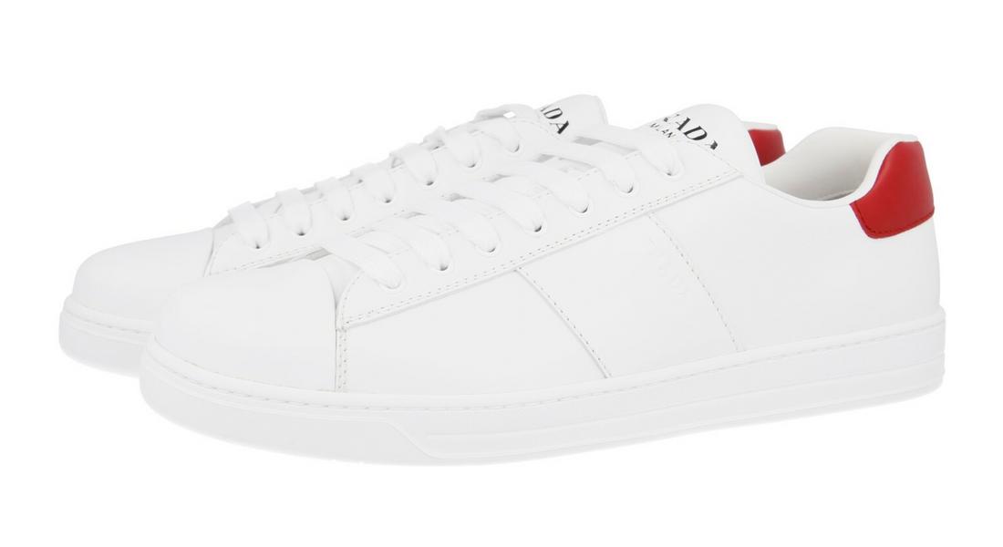 Prada White Leather Sneaker