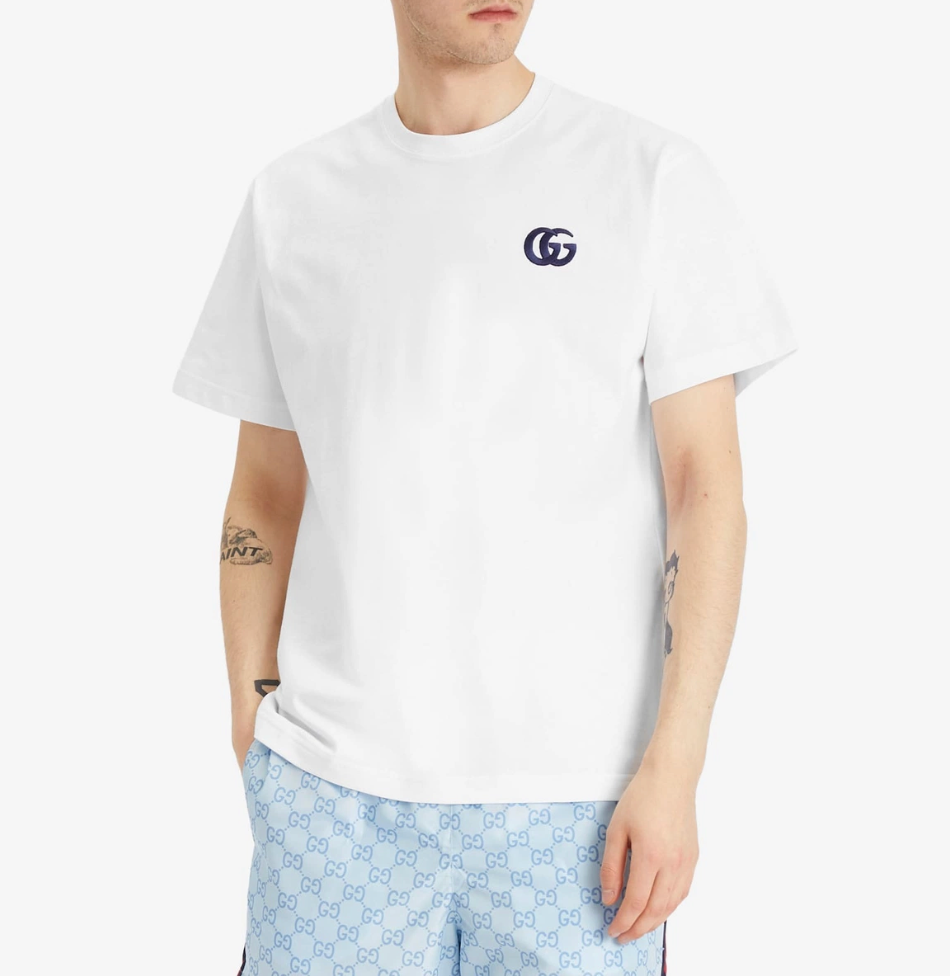 Gucci GG Embroidery Logo T-Shirt