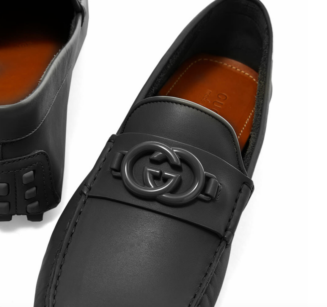 Gucci Ayrton GG Black Leather Loafer