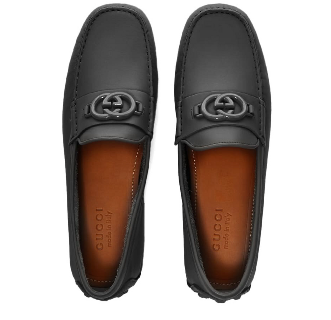 Gucci Ayrton GG Black Leather Loafer