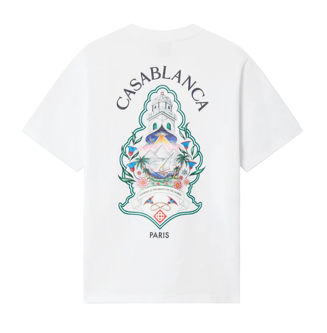 Casablanca White Hotel Emblem T-Shirt