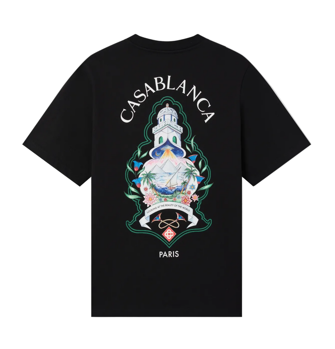 Casablanca Black Hotel Emblem T-Shirt