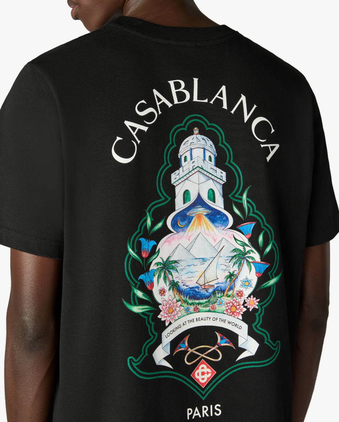Casablanca Black Hotel Emblem T-Shirt