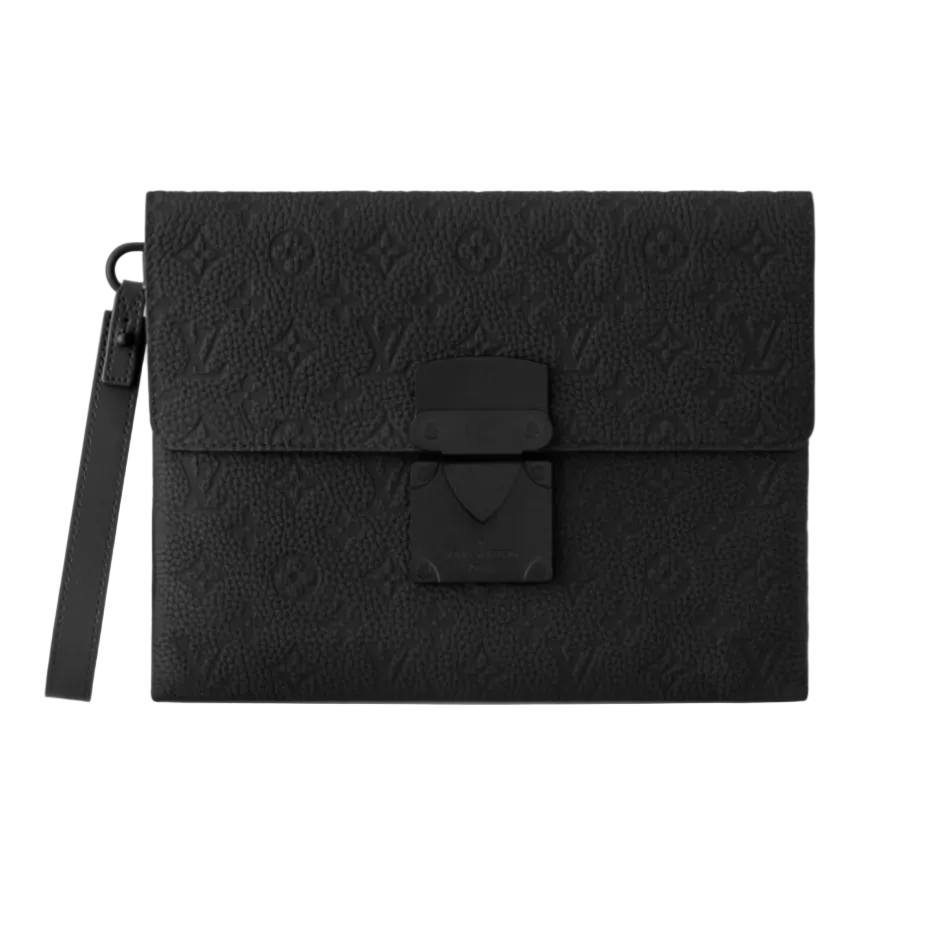 Louis Vuitton Pochette S-Lock Taurillon Monogram Black Leather
