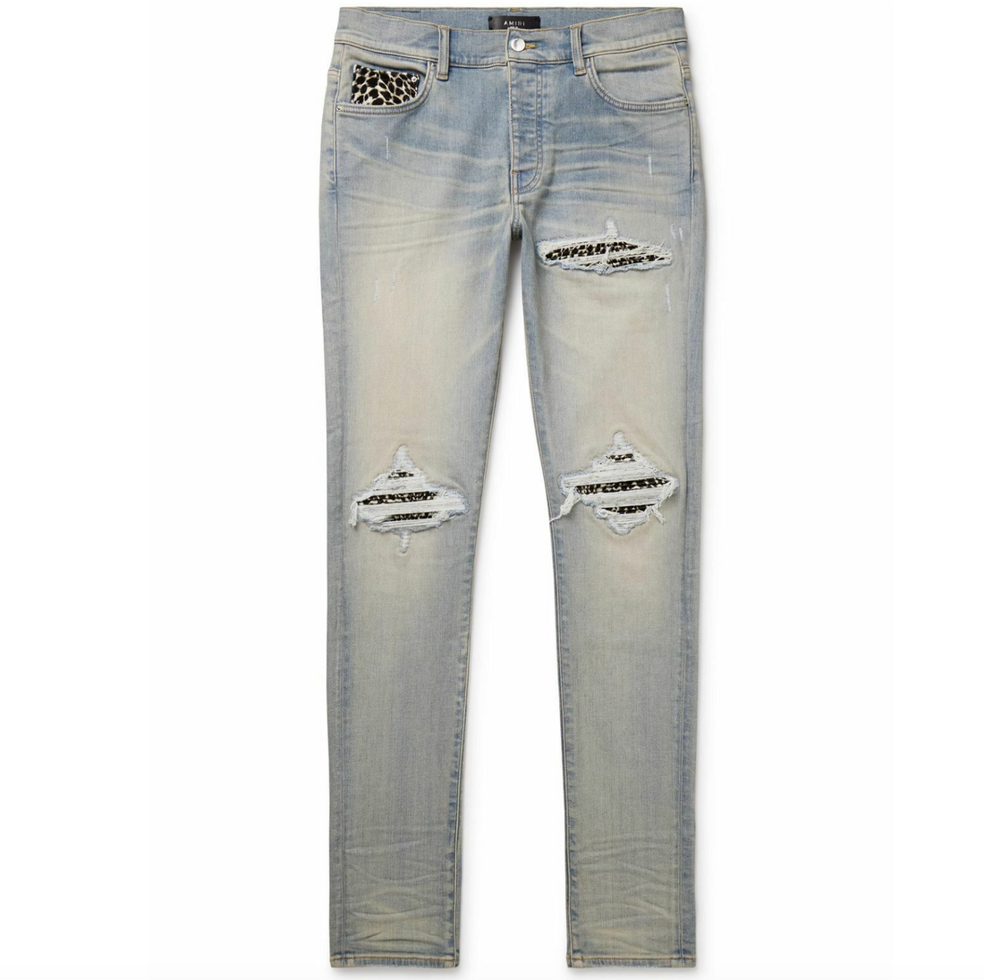 Amiri MX1 Jean Antique Indigo Leopard