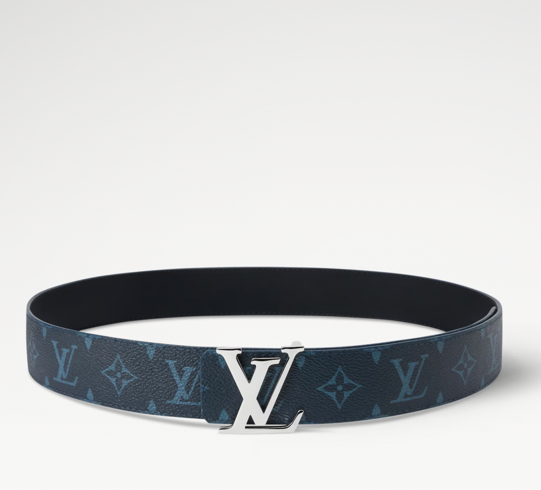 Louis Vuitton Initiales Monogram 40mm Reversible Belt Blue