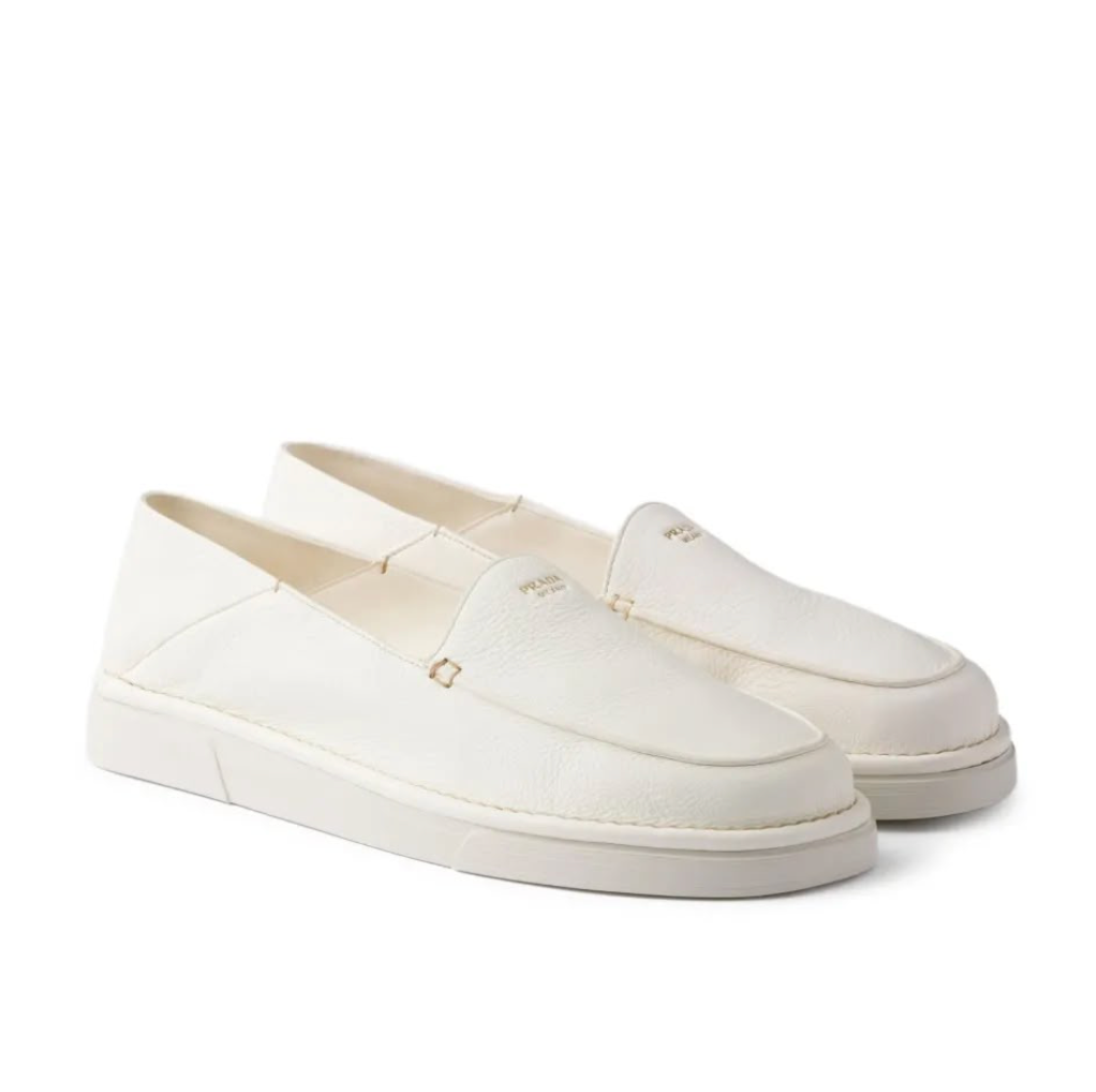 Prada Leather Slip On Sneaker