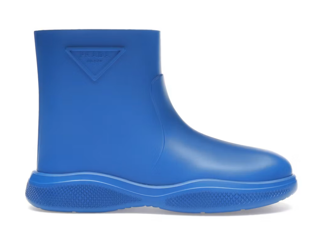 Prada Foam Blue Rubber Boots