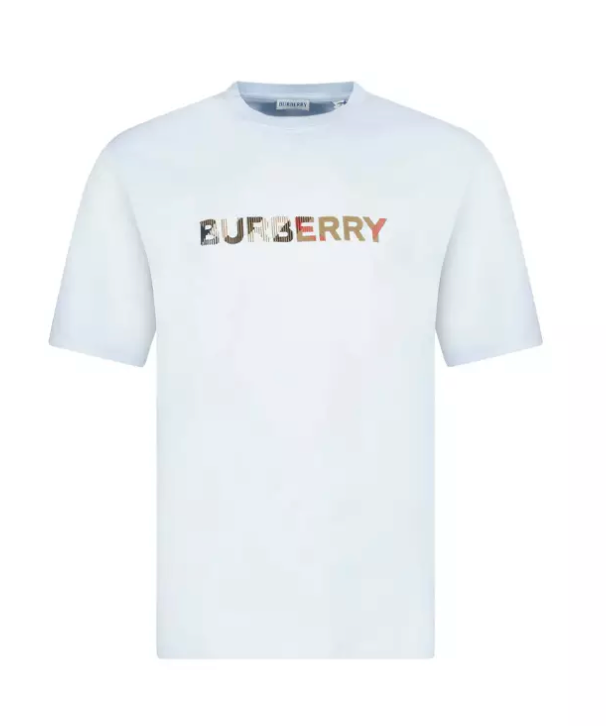 Burberry Check Embroidery Logo T-Shirt
